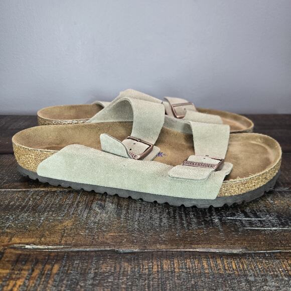 Birkenstock Arizona Mens 10 EU 43 Regular Strap Slides Sandal Gray Soft - Picture 1 of 10